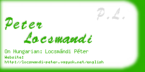 peter locsmandi business card