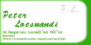 peter locsmandi business card